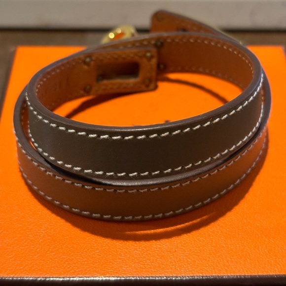 Hermes -Authentic Double Kelly Tour Bracelet Etoupe - Picture 4 of 6